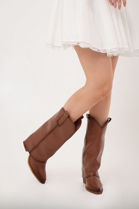 Texana café larga lisa