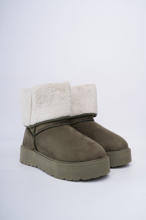 Botas ugg verde peluche externo