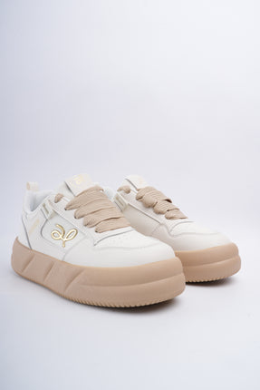 Tenis blancos x detalle logo