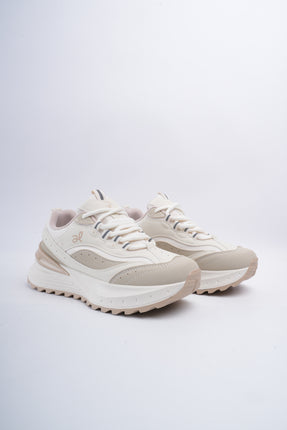 Tenis beige plataforma