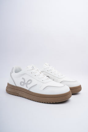 Tenis blancos x gamuza