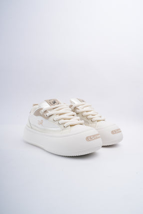 Tenis crema x beige