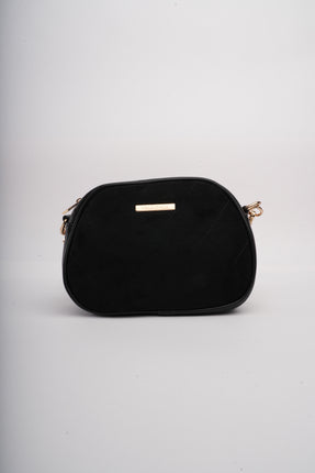 Bolso negro acolchado x grabado