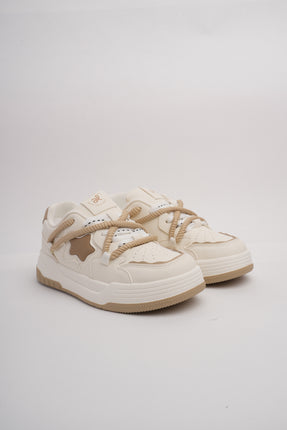 Tenis crema x beige diseño estrella