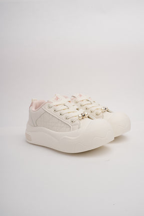 Tenis blancos x suela gruesa