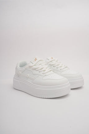 Tenis blancos x suela gruesa
