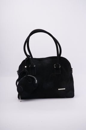 Bolso negro mediano con monedero pequeño