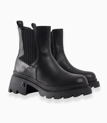 Botín negro con elástico