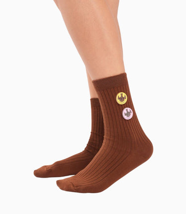 Medias cafés con emojis