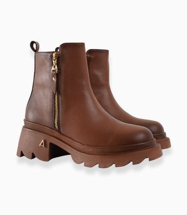 Botín miel cremallera