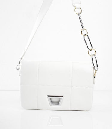 Bolso blanco con diseño y correa