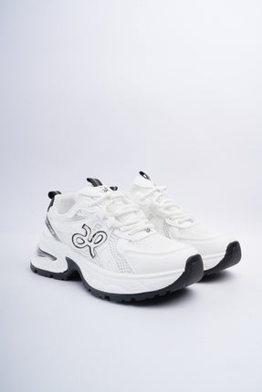 Tenis blancos x negro diseño