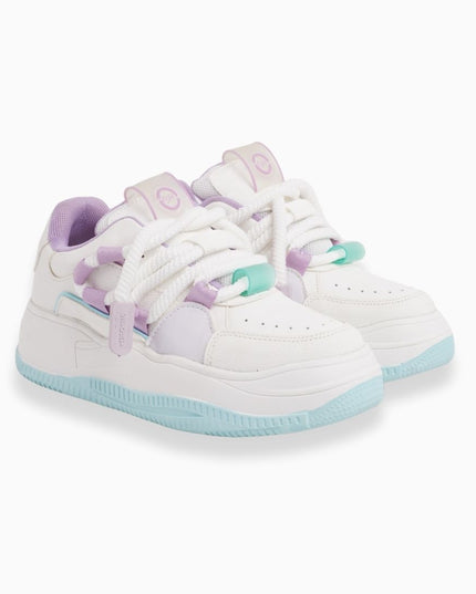 tenis crema urbano multicolor