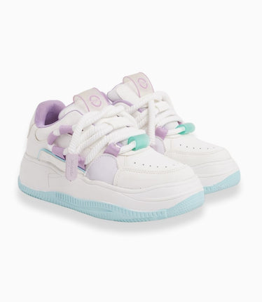 tenis crema urbano multicolor