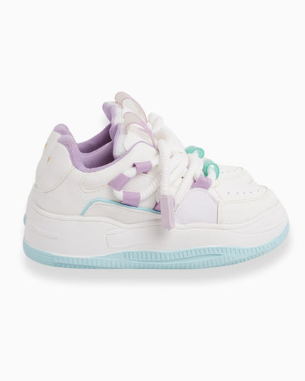 tenis crema urbano multicolor