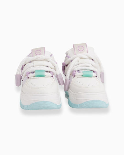 tenis crema urbano multicolor