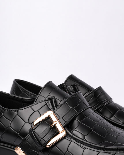 Mocasines negros x croco