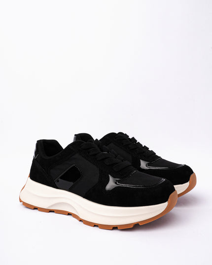 Tenis negros x gamuza