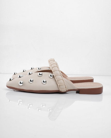 Bailarinas beige x taches plata