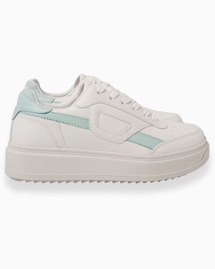Tenis blancos x azul básicos