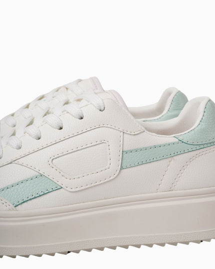 Tenis blancos x azul básicos