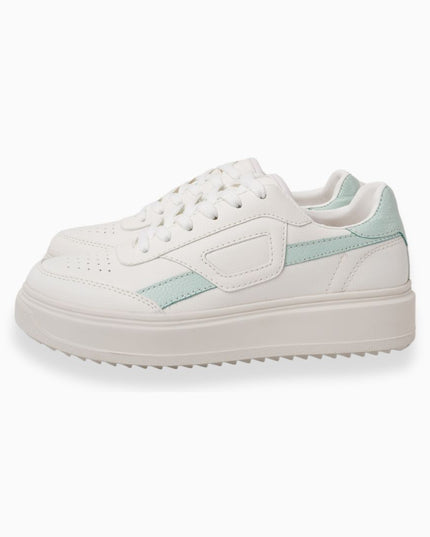 Tenis blancos x azul básicos