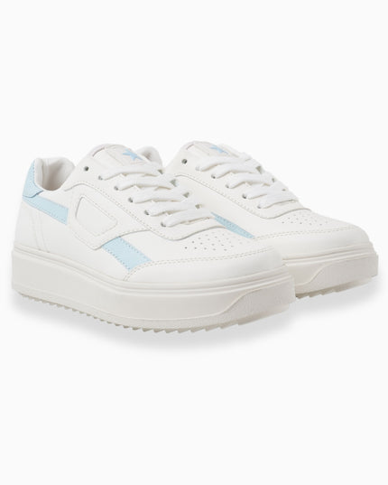 Tenis blancos x azul básicos