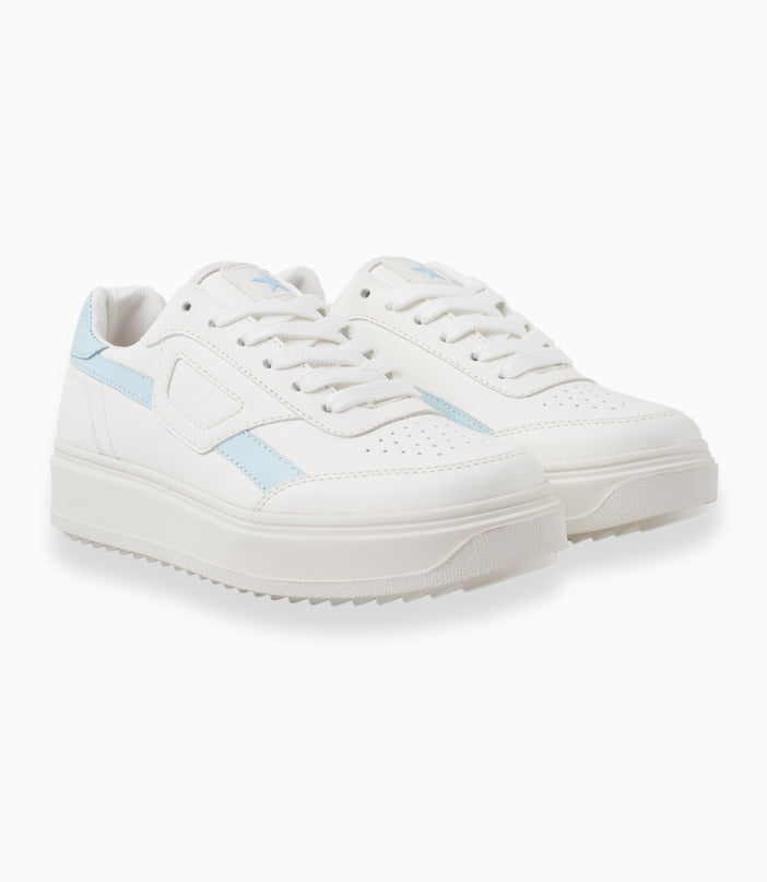 Tenis blancos x azul básicos