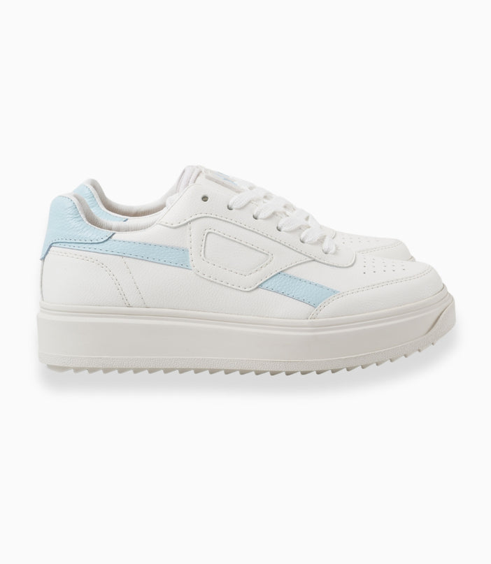Tenis blancos x azul básicos