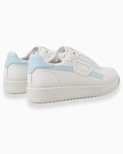 Tenis blancos x azul básicos