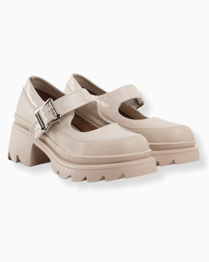 Mocasines de correa beige