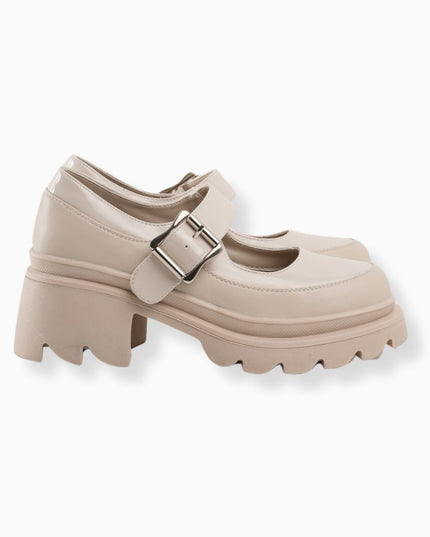 Mocasines de correa beige