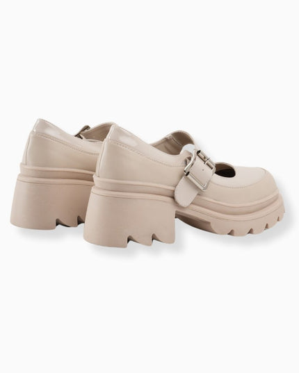 Mocasines de correa beige