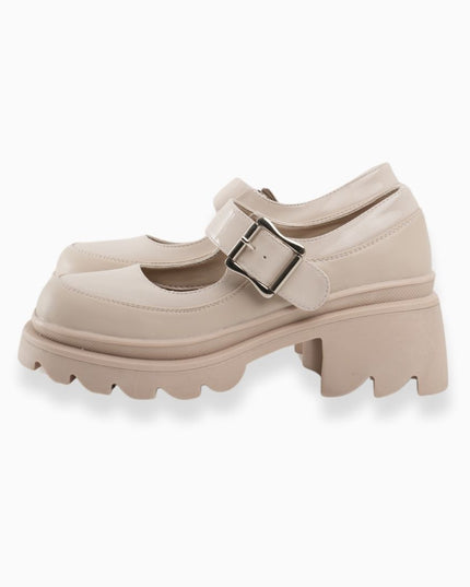 Mocasines de correa beige