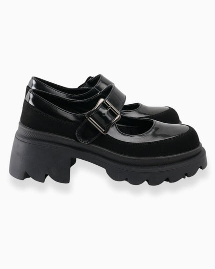 Mocasines de correa negros