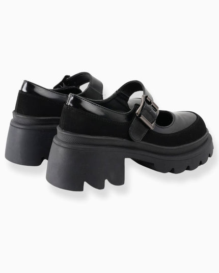 Mocasines de correa negros