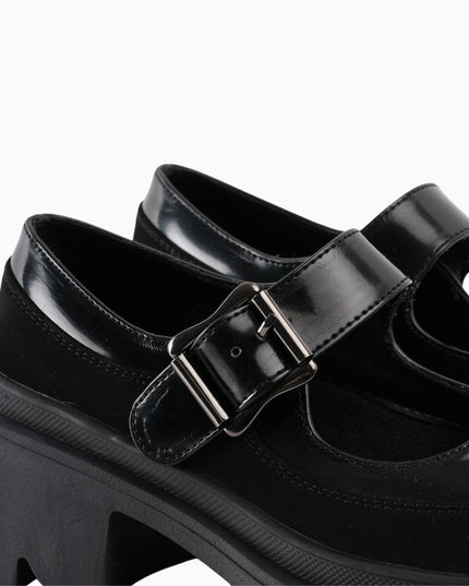 Mocasines de correa negros