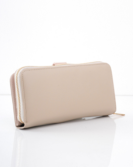 Billetera grande café con blanco
