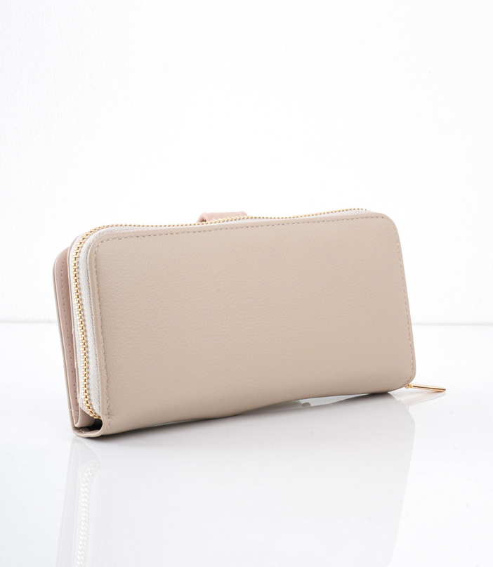 Billetera grande café con blanco