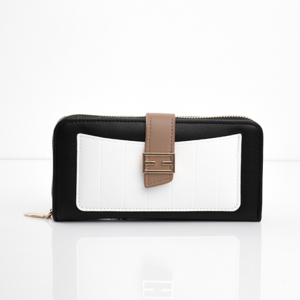 Billetera grande negro con blanco