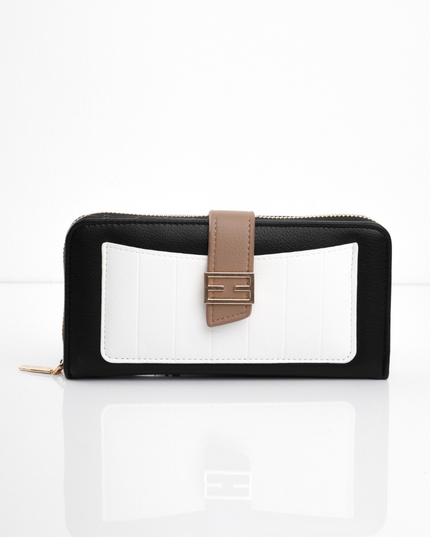 Billetera grande negro con blanco