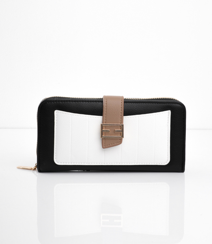 Billetera grande negro con blanco