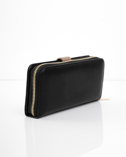 Billetera grande negro con blanco