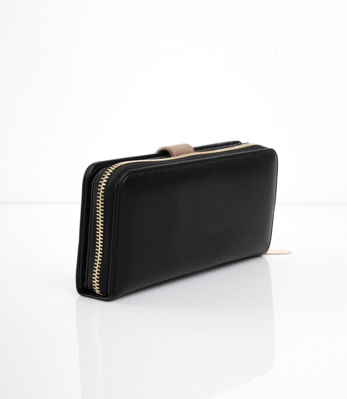 Billetera grande negro con blanco