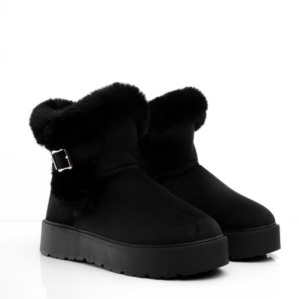 BOTAS UGG NEGRO PELUCHE