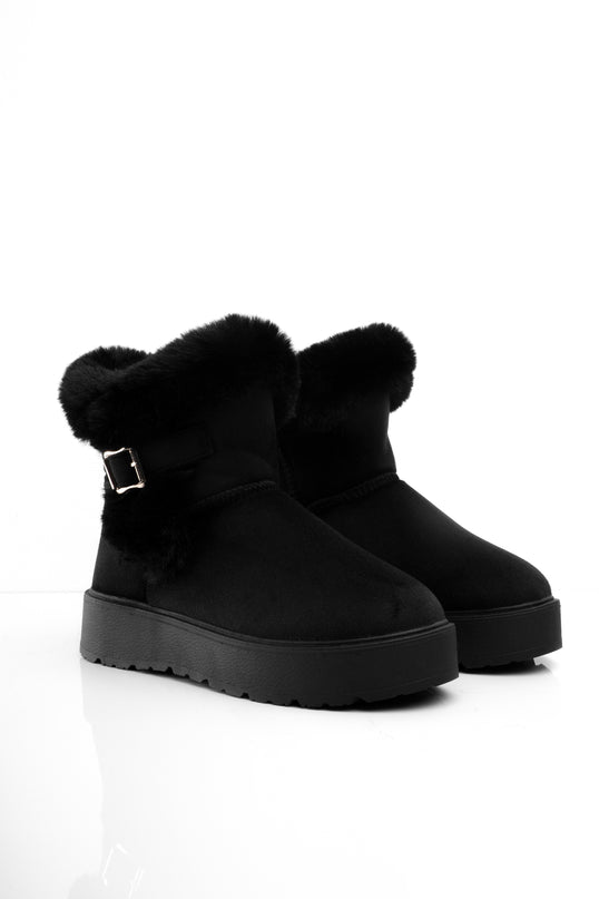 BOTAS UGG NEGRO PELUCHE