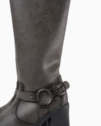 Bota larga tipo bratz gris