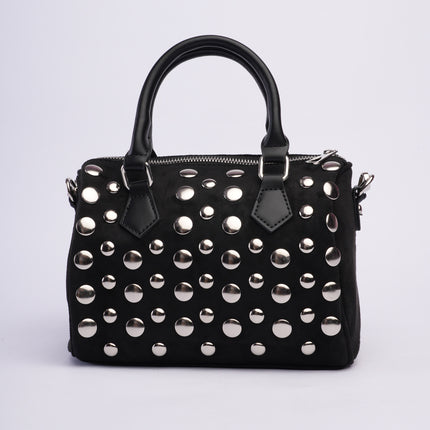Bolso baúl gamuza negro