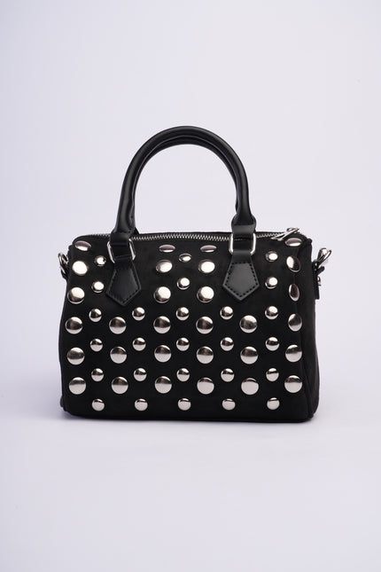 Bolso baúl gamuza negro