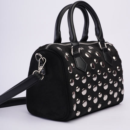 Bolso baúl gamuza negro